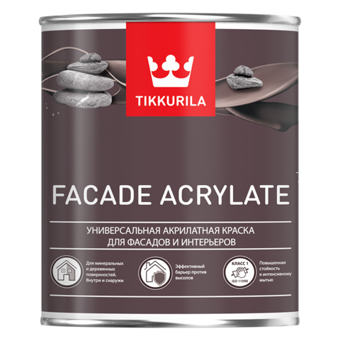 Краска фасадная Tikkurila Facade Acrylate A глубокоматовая 9л