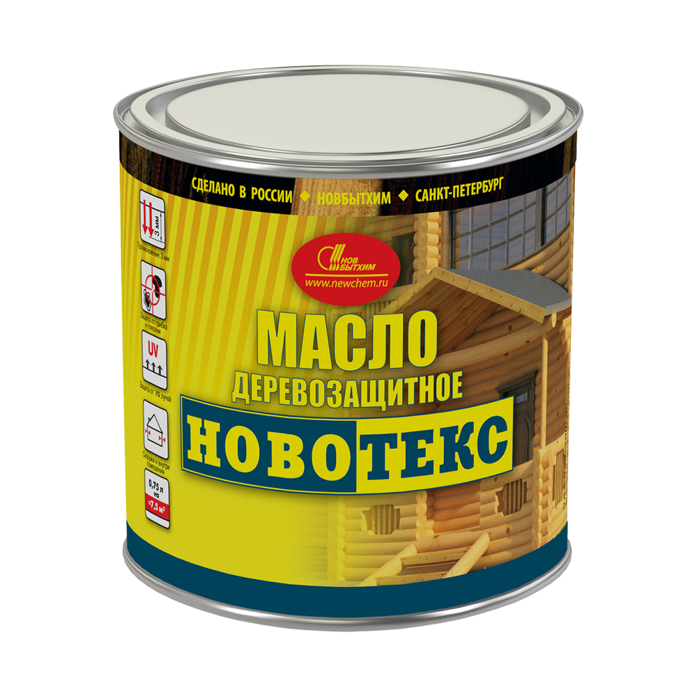 Масло деревозащитное Новбытхим Новотекс палисандр 0,75 л.