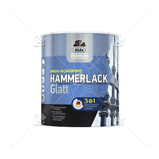 Эмаль на ржавчину Dufa Premium Hammerlack 3-в-1 гладкая RAL 6005 зеленая 2,5 л.
