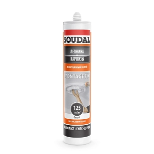 Клей универсальный на водной основе Soudal Montage Fix белый 280 мл