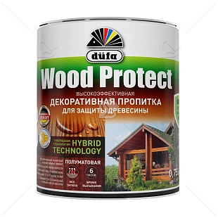 Пропитка декоративная для защиты древесины Dufa Wood Protect белая 0,75 л