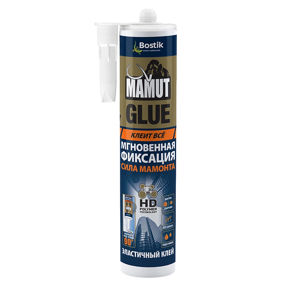 Клей монтажный гибридный Bostik Mamut Glue белый 430 г