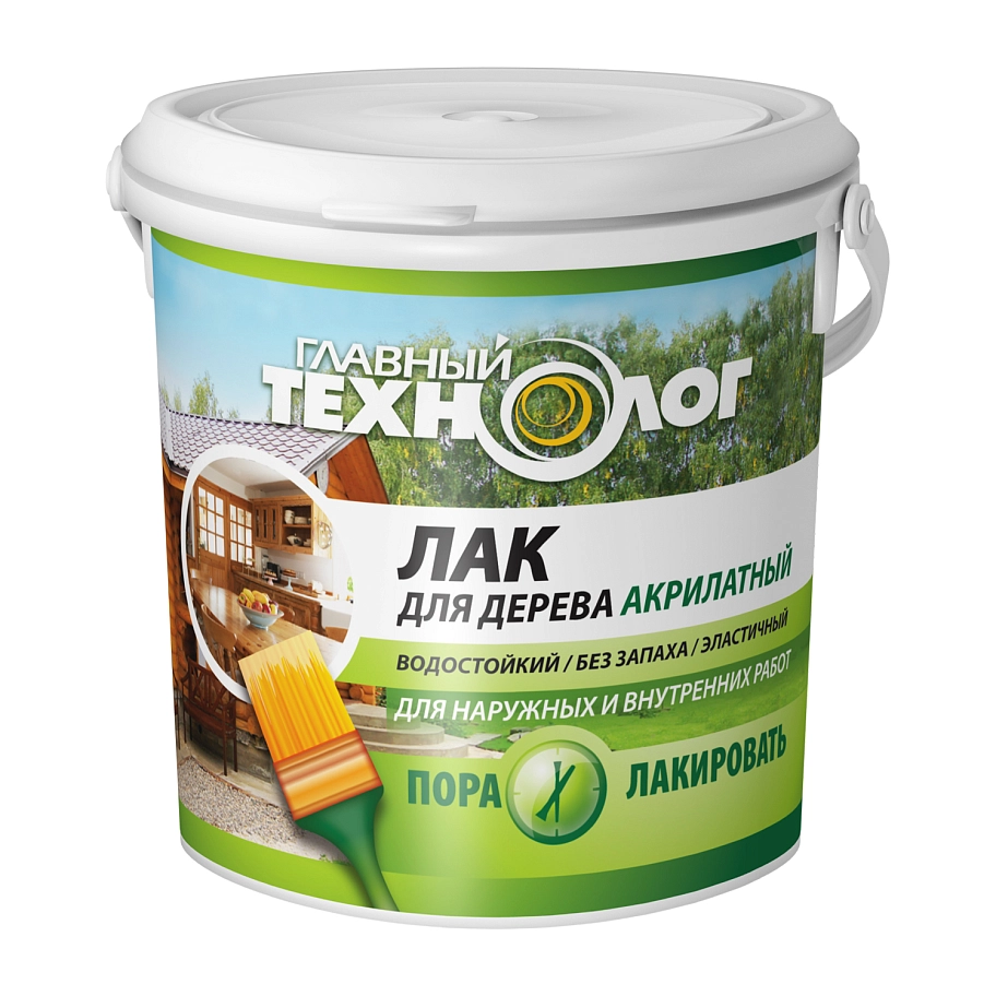 Лак для дерева акрилатный Главный Технолог красное дерево 1 кг.