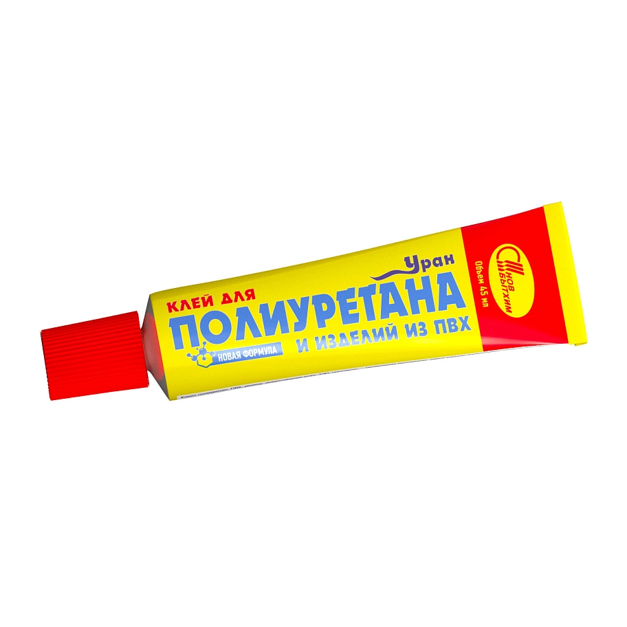 Клей для полиуретана каучуковый Новбытхим Уран 45 мл. в шоу-боксе