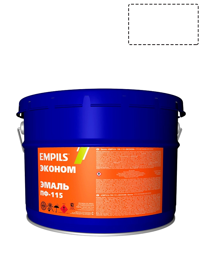 Эмаль ПФ-115 универсальная алкидная Empils Эконом белая 20 кг