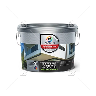 Краска фасадная акриловая Profilux Professional Faсade & Socle глубокоматовая база 3 2,5 кг.