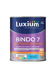 Краска для стен и потолков латексная экстрапрочная Luxium Professional Bindo 7 матовая база BC 0,9 л