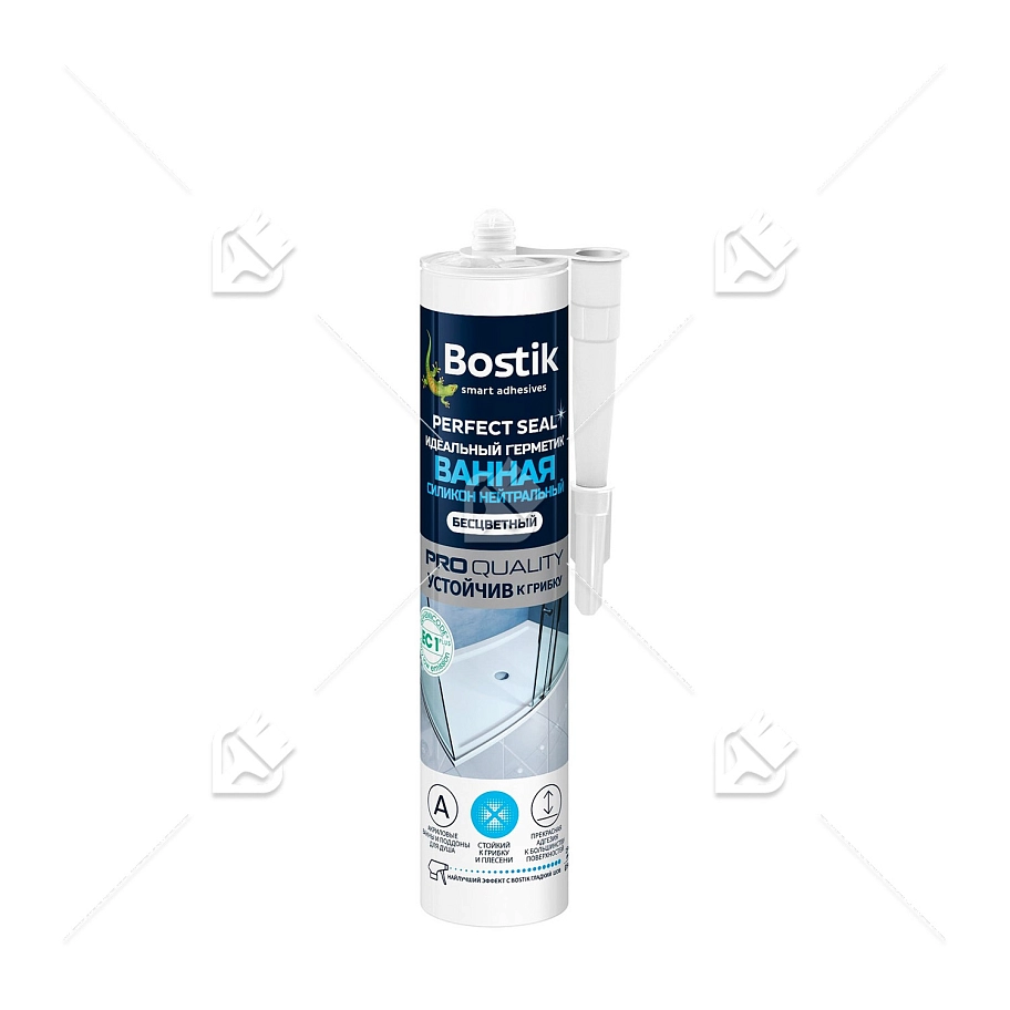 Герметик силиконовый для ванной Bostik Perfect Seal Нейтральный прозрачный 280 мл
