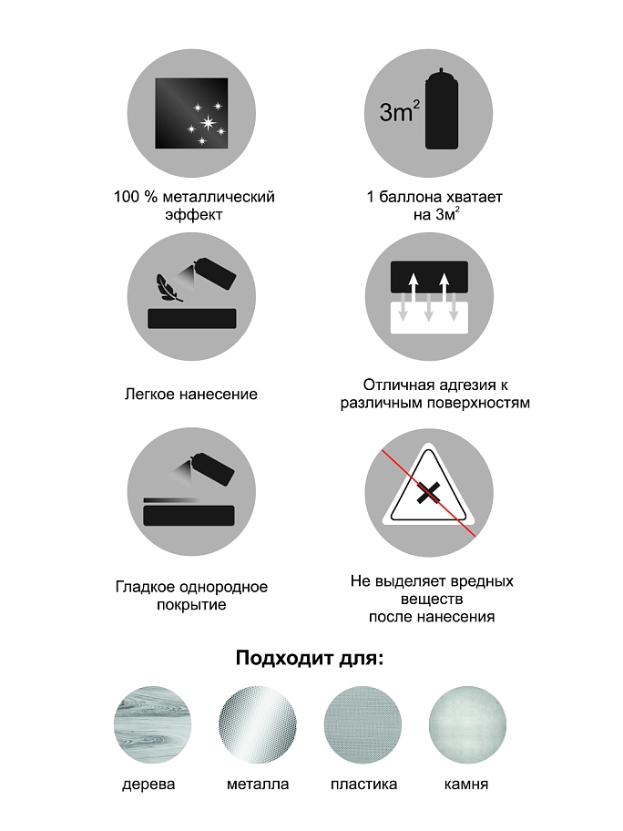 Краска универсальная аэрозольная акриловая Monarca металлик Медь 520 мл. 