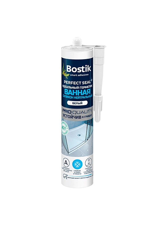Герметик силиконовый для ванной Bostik Perfect Seal Нейтральный белый 280 мл